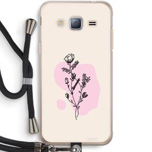 CaseCompany Roses are red: Samsung Galaxy J3 (2016) Transparant Hoesje met koord