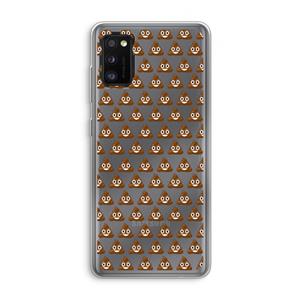 CaseCompany Poop emoji: Samsung Galaxy A41 Transparant Hoesje