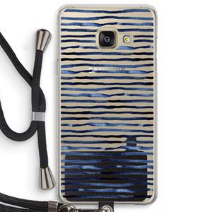 CaseCompany Verrassende lijnen: Samsung Galaxy A3 (2016) Transparant Hoesje met koord