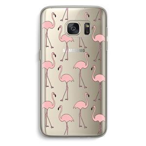 CaseCompany Anything Flamingoes: Samsung Galaxy S7 Transparant Hoesje