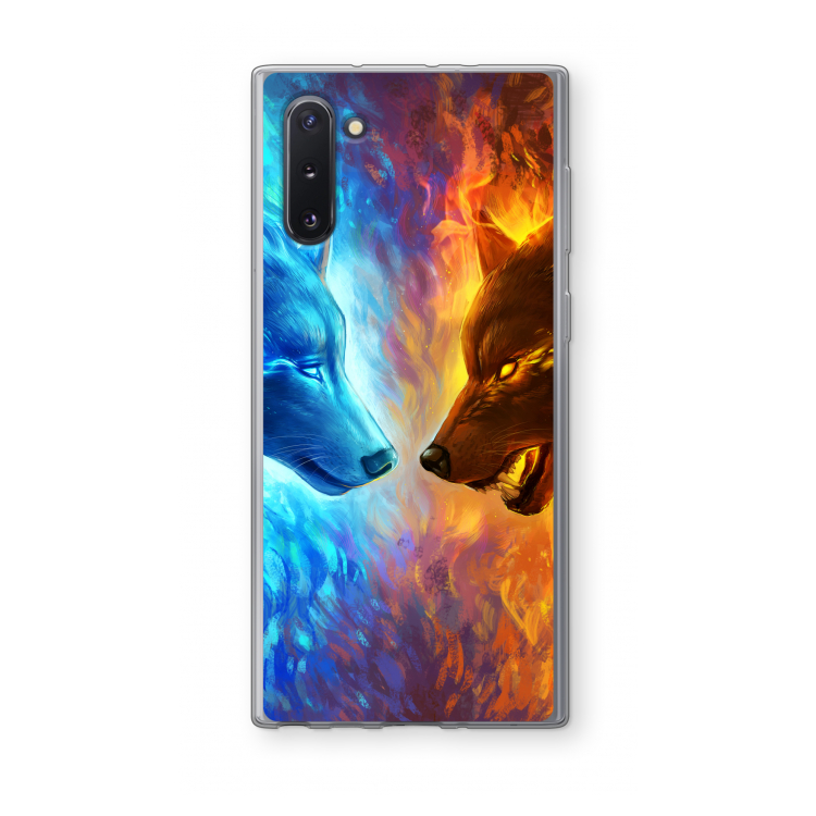 CaseCompany Fire & Ice: Samsung Galaxy Note 10 Transparant Hoesje