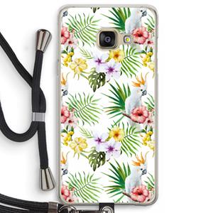 CaseCompany Gele kuif: Samsung Galaxy A3 (2016) Transparant Hoesje met koord