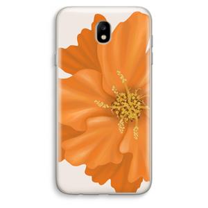 CaseCompany Orange Ellila flower: Samsung Galaxy J7 (2017) Transparant Hoesje