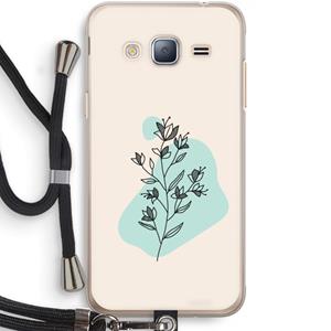 CaseCompany Violets are blue: Samsung Galaxy J3 (2016) Transparant Hoesje met koord