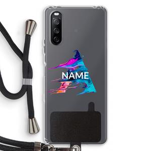 CaseCompany Abstract Spectrum: Sony Sony Xperia 10 III Transparant Hoesje met koord