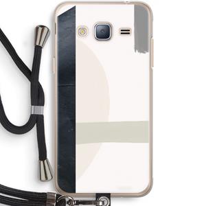 CaseCompany Baca: Samsung Galaxy J3 (2016) Transparant Hoesje met koord