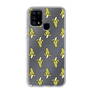 CaseCompany Bananas: Samsung Galaxy M31 Transparant Hoesje