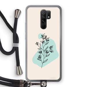CaseCompany Violets are blue: Xiaomi Redmi 9 Transparant Hoesje met koord