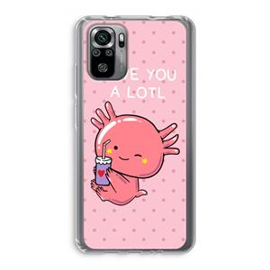 CaseCompany Love You A Lotl: Xiaomi Redmi Note 10S Transparant Hoesje