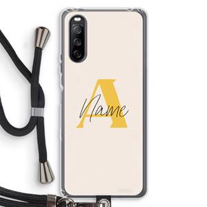 CaseCompany Amber Script: Sony Sony Xperia 10 III Transparant Hoesje met koord