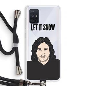 CaseCompany Let It Snow: Samsung Galaxy A71 Transparant Hoesje met koord