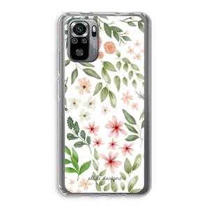 CaseCompany Botanical sweet flower heaven: Xiaomi Redmi Note 10S Transparant Hoesje