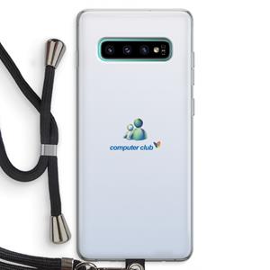 CaseCompany MSN: Samsung Galaxy S10 Plus Transparant Hoesje met koord