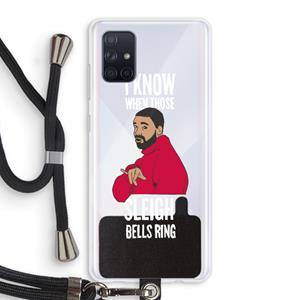 CaseCompany Sleigh Bells Ring: Samsung Galaxy A71 Transparant Hoesje met koord