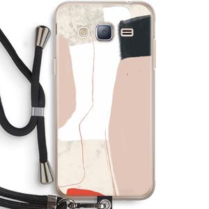 CaseCompany Lava: Samsung Galaxy J3 (2016) Transparant Hoesje met koord