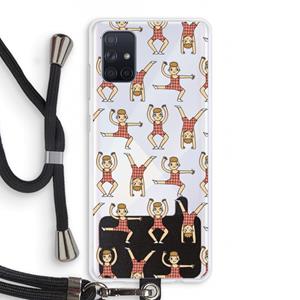 CaseCompany Gymboys: Samsung Galaxy A71 Transparant Hoesje met koord