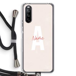 CaseCompany Strawberry Milkshake: Sony Sony Xperia 10 III Transparant Hoesje met koord