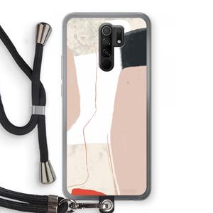 CaseCompany Lava: Xiaomi Redmi 9 Transparant Hoesje met koord