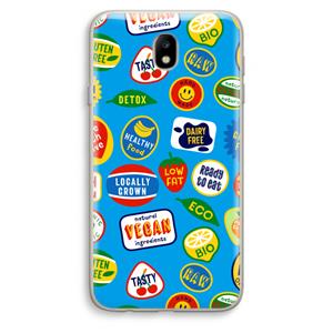 CaseCompany Fruitsticker: Samsung Galaxy J7 (2017) Transparant Hoesje