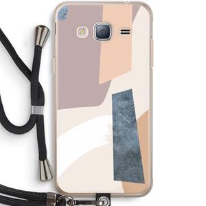 CaseCompany Luca: Samsung Galaxy J3 (2016) Transparant Hoesje met koord