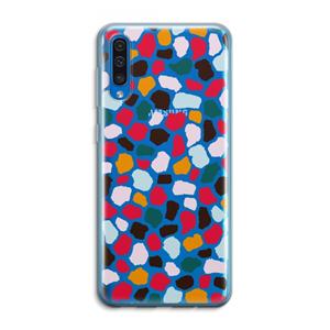 CaseCompany Colored Giraffe: Samsung Galaxy A50 Transparant Hoesje