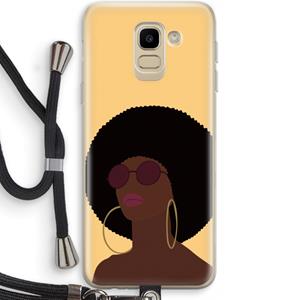 CaseCompany Golden hour: Samsung Galaxy J6 (2018) Transparant Hoesje met koord