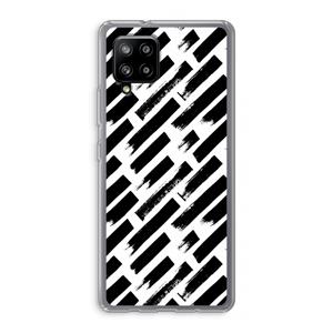 CaseCompany Zwarte vegen: Samsung Galaxy A42 5G Transparant Hoesje