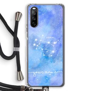 CaseCompany Sterrenbeeld - Licht: Sony Sony Xperia 10 III Transparant Hoesje met koord