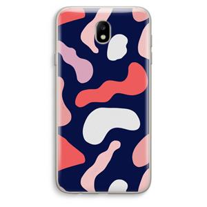 CaseCompany Memphis Shapes Pink: Samsung Galaxy J7 (2017) Transparant Hoesje