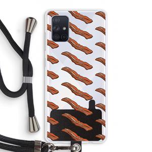 CaseCompany Bacon to my eggs #2: Samsung Galaxy A71 Transparant Hoesje met koord