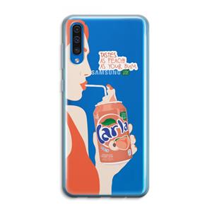 CaseCompany Peach please!: Samsung Galaxy A50 Transparant Hoesje
