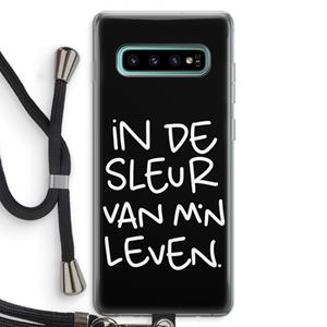 CaseCompany De Sleur: Samsung Galaxy S10 Plus Transparant Hoesje met koord