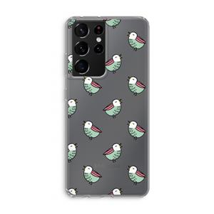 CaseCompany Vogeltjes: Samsung Galaxy S21 Ultra Transparant Hoesje