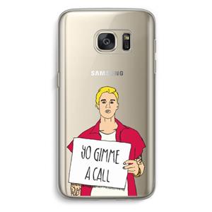 CaseCompany Gimme a call: Samsung Galaxy S7 Transparant Hoesje