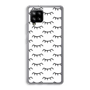 CaseCompany Wimpers: Samsung Galaxy A42 5G Transparant Hoesje