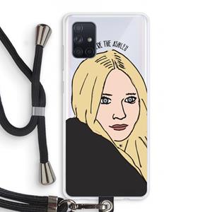 CaseCompany Ashley: Samsung Galaxy A71 Transparant Hoesje met koord