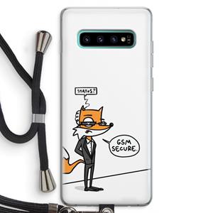 CaseCompany GSM secure: Samsung Galaxy S10 Plus Transparant Hoesje met koord