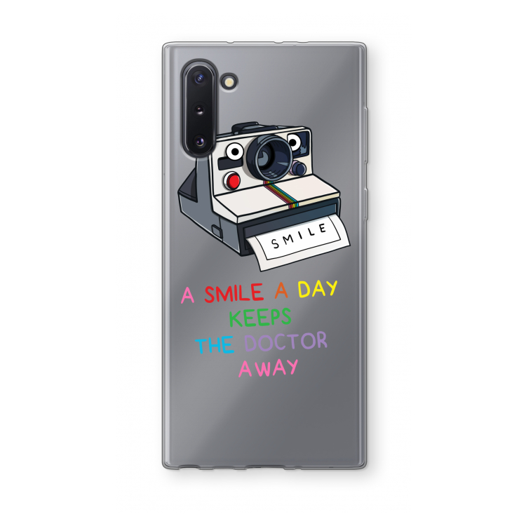 CaseCompany Smile: Samsung Galaxy Note 10 Transparant Hoesje
