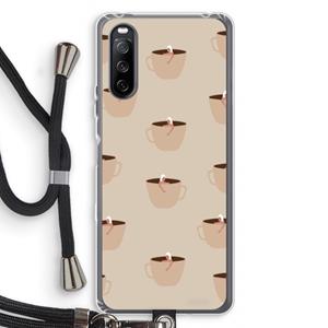 CaseCompany Morning coffee: Sony Sony Xperia 10 III Transparant Hoesje met koord