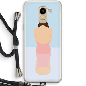 CaseCompany Mirror: Samsung Galaxy J6 (2018) Transparant Hoesje met koord