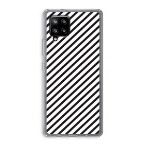 CaseCompany Strepen zwart-wit: Samsung Galaxy A42 5G Transparant Hoesje