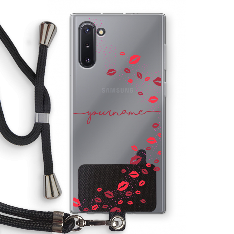 CaseCompany Kusjes: Samsung Galaxy Note 10 Transparant Hoesje met koord