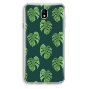 CaseCompany Monstera leaves: Samsung Galaxy J7 (2017) Transparant Hoesje