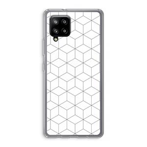 CaseCompany Zwart-witte kubussen: Samsung Galaxy A42 5G Transparant Hoesje