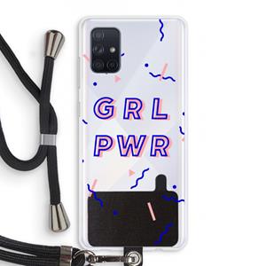 CaseCompany GRL PWR: Samsung Galaxy A71 Transparant Hoesje met koord