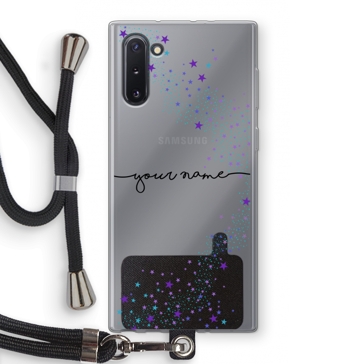 CaseCompany Sterren: Samsung Galaxy Note 10 Transparant Hoesje met koord
