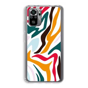 CaseCompany Colored Zebra: Xiaomi Redmi Note 10S Transparant Hoesje