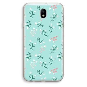 CaseCompany Small white flowers: Samsung Galaxy J7 (2017) Transparant Hoesje