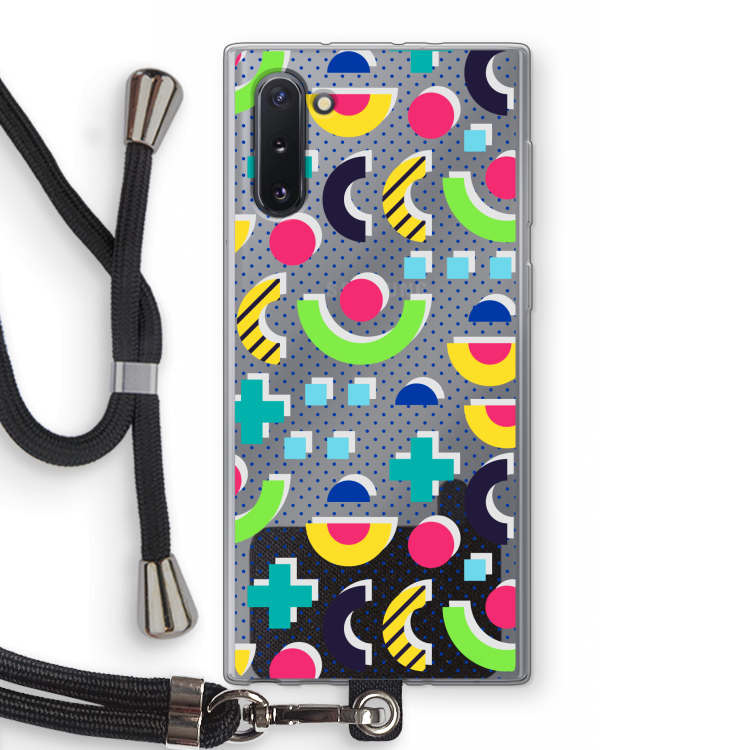 CaseCompany 8-bit N°1: Samsung Galaxy Note 10 Transparant Hoesje met koord