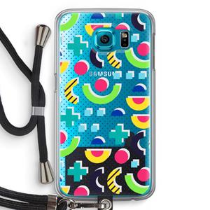 CaseCompany 8-bit N°1: Samsung Galaxy S6 Transparant Hoesje met koord